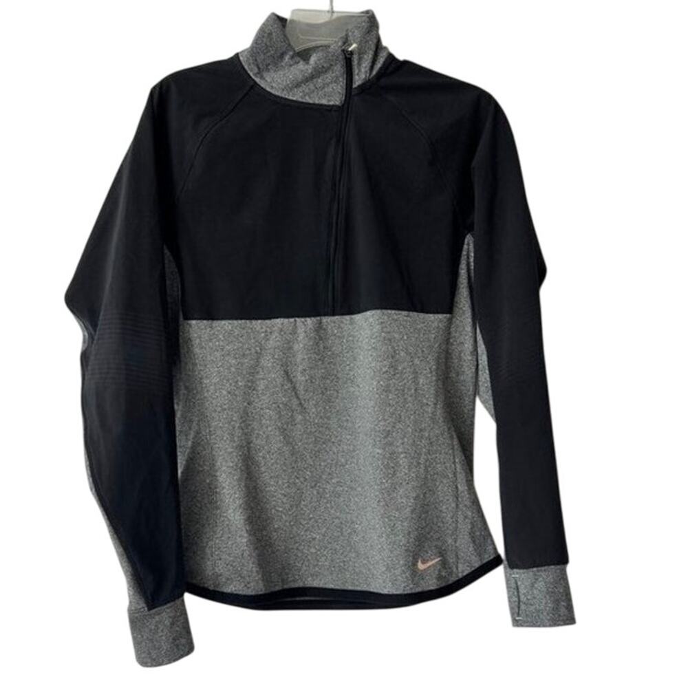Nike Dri-FIT Running Half Zip Pullover Gray Black Reflective Men’s M